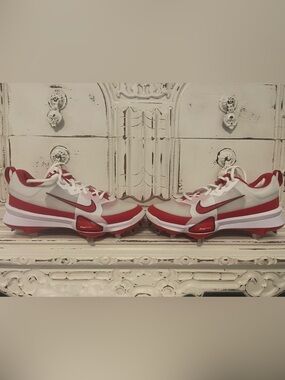 Nike Force Zoom Trout 9 Red and White Baseball Cleats